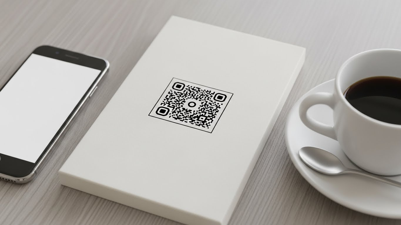 Dijital QR menü arayüzü gösteren akıllı telefon