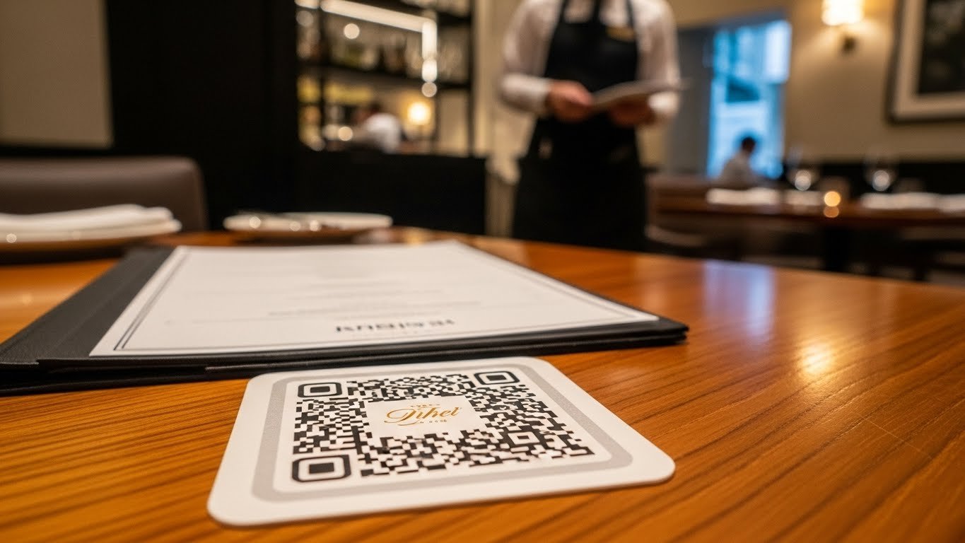 QR menü ile hijyenik restoran deneyimi sunan mutlu müşteriler