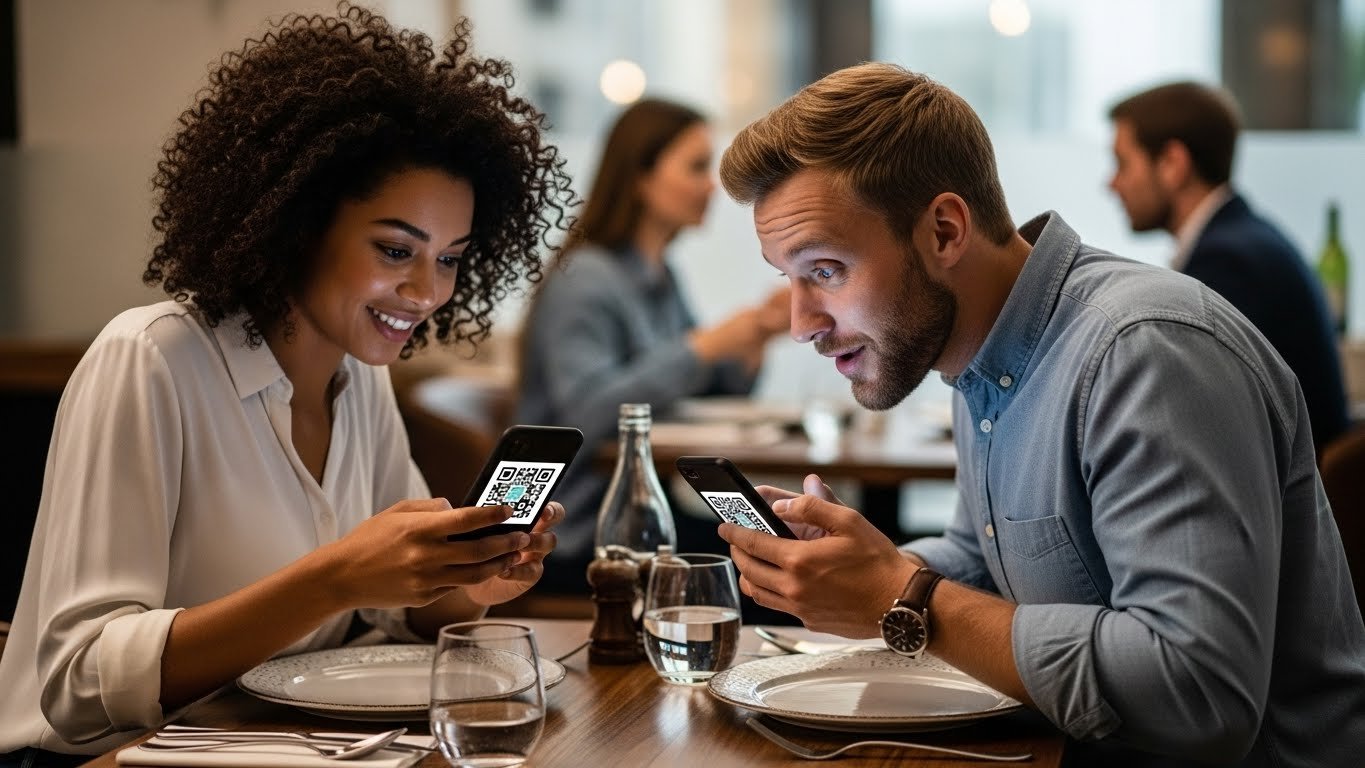 Qrtable.co arayüzünde dijital menü oluşturan işletme sahibi